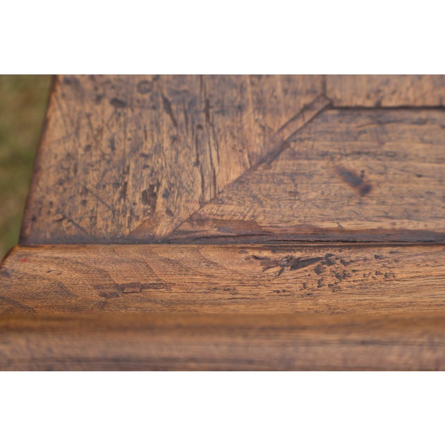Antique Chinese Ming-Style Altar Console With Pierced Cloud-Scroll Spandrels & Oxblood Patina For Sale - Image 16 of 18