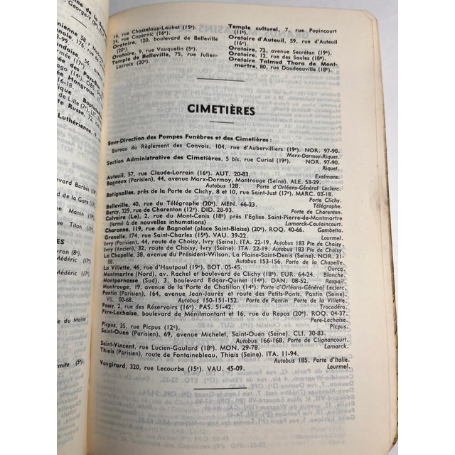 Paper 1962 Paris Street Maps Guide Book For Sale - Image 7 of 14