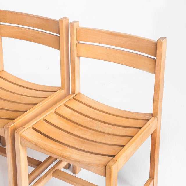 Beech Dining Chairs attributed to André Sornay, France, 1960s, Set of 6 For Sale - Image 13 of 16