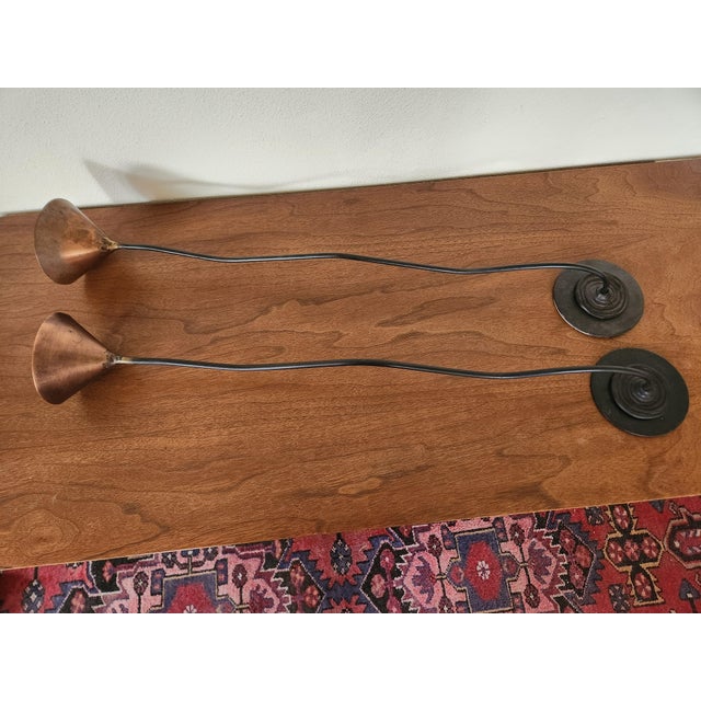 1990s Michael Aram Post Modern Candle Sconces- Set of 2 For Sale - Image 9 of 12