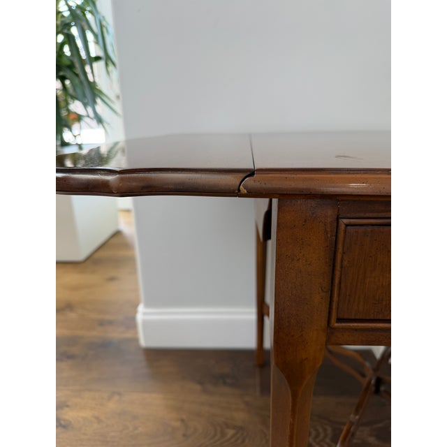 Drexel Vintage Drexel Mahogany Gateleg Drop-Leaf Table For Sale - Image 4 of 17