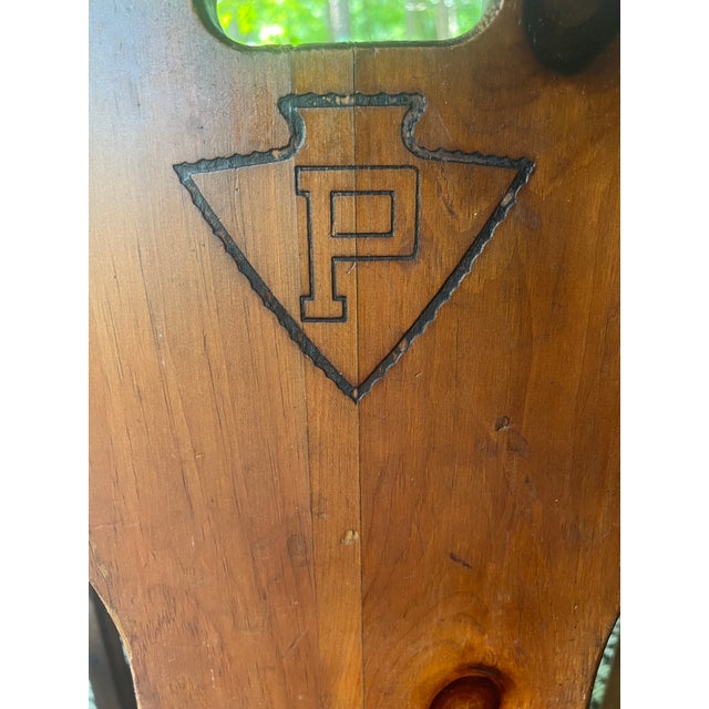 Set of Eight Restaurant Dining Chairs With Branded Keystone “P”, C. 1940, Berks County Provenance For Sale - Image 13 of 18