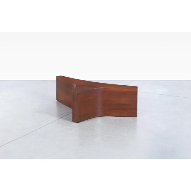 Mid-Century Walnut and Glass Biomorphic Coffee Table by Harvey Probber, 1960s For Sale In Los Angeles - Image 6 of 12