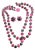 MCM Jewelry Hot Pink Lava Bead Necklace and Earrings Demi-Parure For Sale