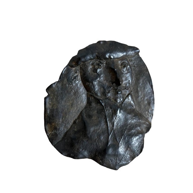 David Aronson, Bronze Plaque Sculpture Judaica Rabbi Figure Portrait American Boston Modernist For Sale In Miami - Image 6 of 11