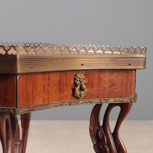 Wood Small Antique Fruit Wood Bois de Rose Table, 20th Century For Sale - Image 7 of 14