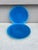 Art Deco Pair of Art Deco French Aqua Blue Plates Edmond Lachenal For Sale - Image 3 of 5