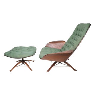 Mid Century Mr. Chair and Ottoman by George Mulhauser for Plycraft For Sale