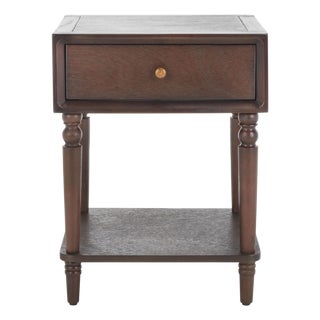 Siobhan Accent Table with Storage Drawer in Walnut For Sale