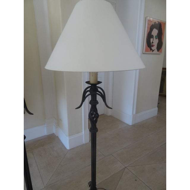 Late 20th Century Paul Ferrante Style Hand Wrote Floor Lamps - a Pair For Sale - Image 9 of 9