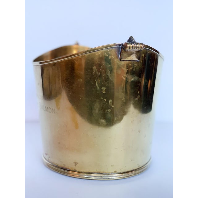 Vintage Brass Champagne Billecart-Salmon Ice Bucket For Sale - Image 4 of 13