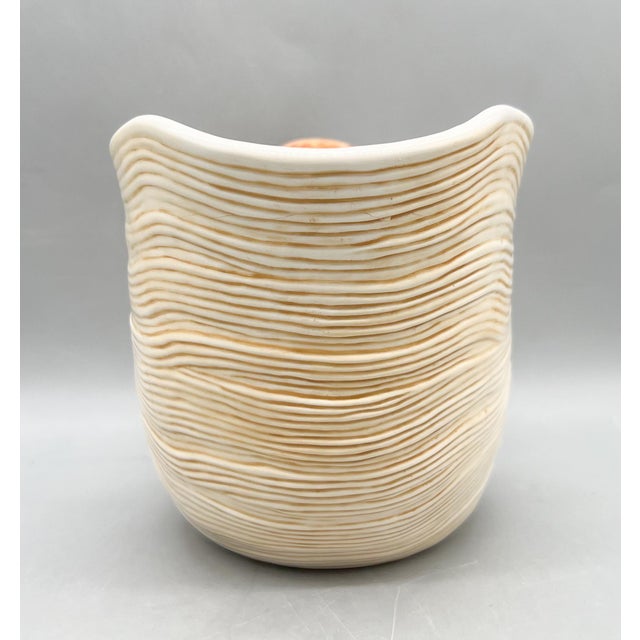 Ceramic 1900s Fitz and Floyd Seaboard Nautilus Shell Wine Caddy / Cachepot — Coastal Ceramic For Sale - Image 7 of 8