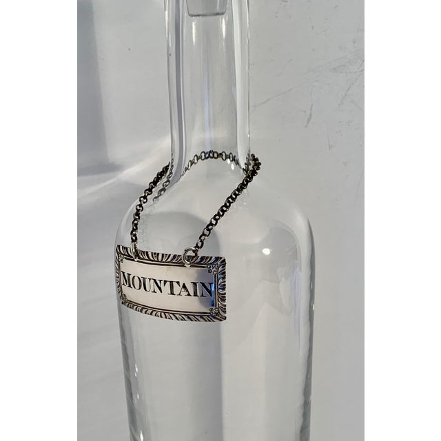 Metal Georgian Sterling Wine Decanter Label “Mountain”-By Silversmith Margaret Binley, London C. 1770 For Sale - Image 7 of 7