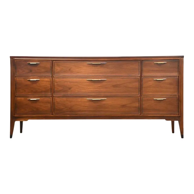 Kent Coffey Tempo Walnut Dresser For Sale