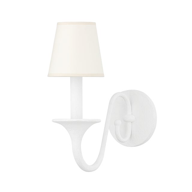 Mark D. Sikes 1 Light Windsor Wall Sconce, White Plaster For Sale In New York - Image 6 of 6