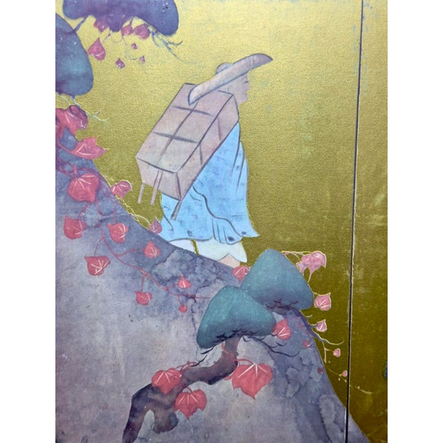 Mid 20th Century Mid 20th C. Monumental Japanese Six-Panel Landscape Print - Gilt Framed - James Mont Style For Sale - Image 5 of 12