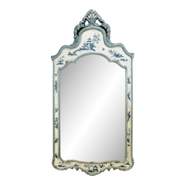A Vintage 1960s Italian Chinoiserie Pagoda-Shaped Wall Mirror For Sale