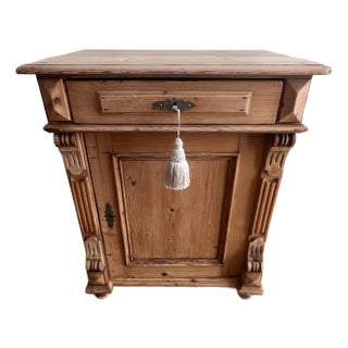 Antique European Pine Nightstand For Sale