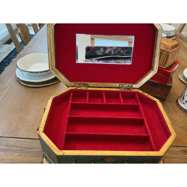 Bring Old World glamour and Hollywood Regency flair to your vanity with this vintage Italian Florentine–style wooden...