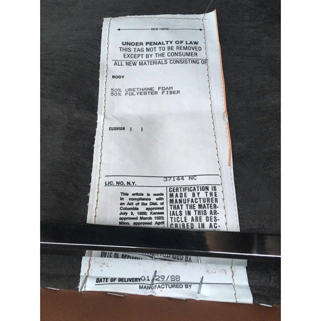 Flat-Bar Chrome Cantilever Chair in Cognac Leather Manner of Milo Baughman For Sale - Image 12 of 13