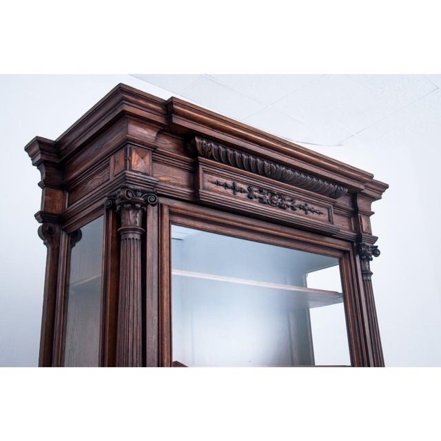 Antique French Oak Display Cabinet, 1870 For Sale - Image 6 of 11