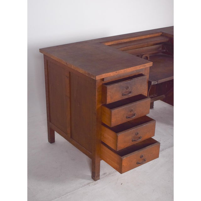 Mid-Century Portuguese Desk with Tilting Top, 1950s For Sale - Image 13 of 15