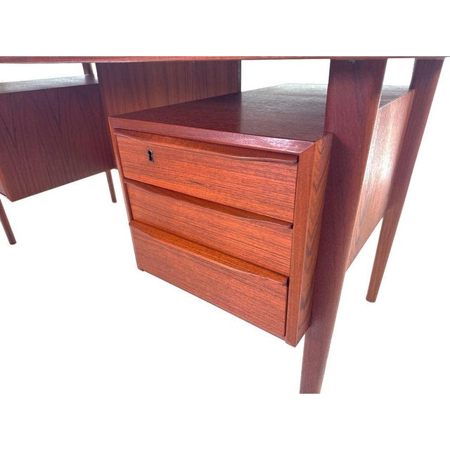 Vintage Danish Freestanding Desk by Peter Løvig Nielsen, 1960s For Sale - Image 9 of 14
