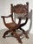 Antique Renaissance Revival Savonarola Chair in Hand-Carved Oak For Sale - Image 3 of 6