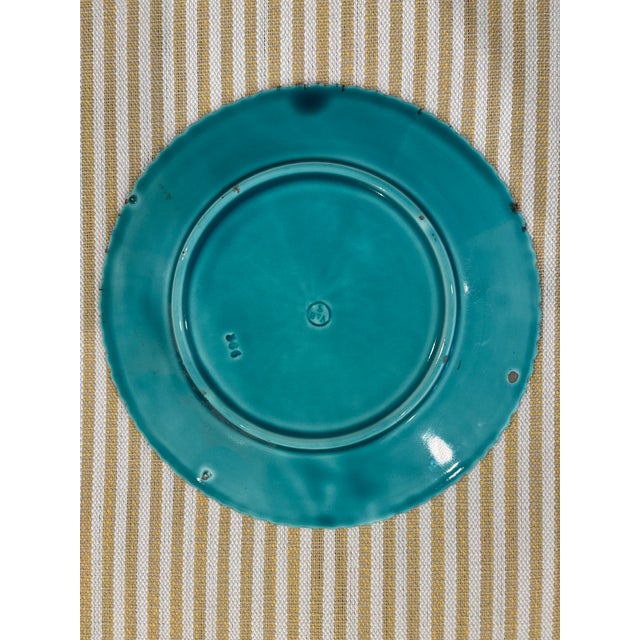 Villeroy & Boch Late 19th Century Antique Majolica Grapevine Plates by Villeroy & Boch - A Pair For Sale - Image 4 of 12