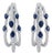 Natural 18k Gold Diamond 0.84ct Blue Sapphire Stud Earrings For Sale
