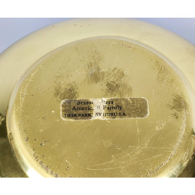 Mid 20th Century Vintage Brass Bowl by Brasscrafters American Family Usa For Sale - Image 5 of 5