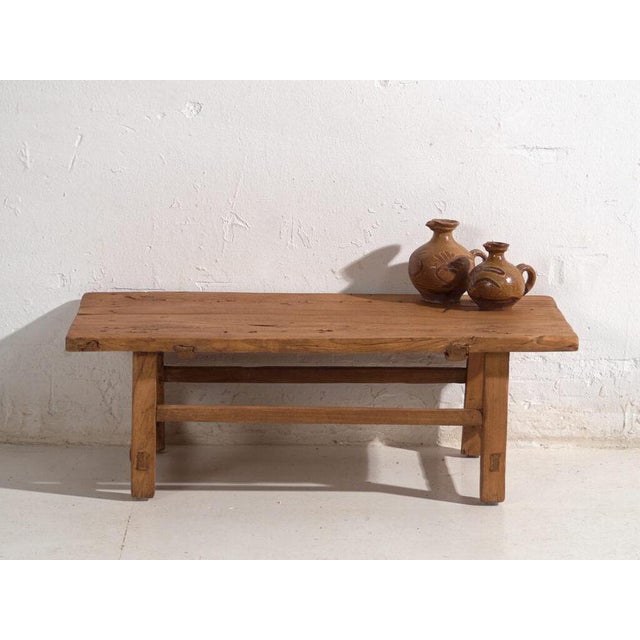 Antique Low Table in Elm, 1900 For Sale - Image 10 of 11