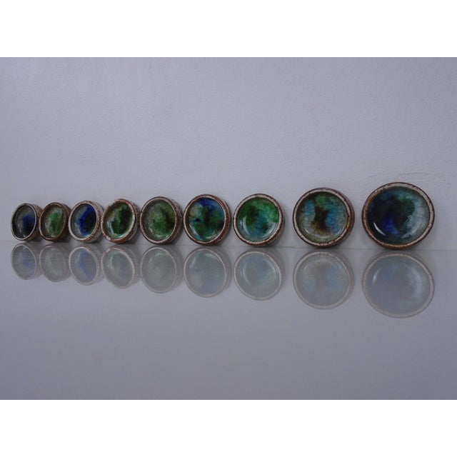 Danish Studio Ceramic Bowls by Jim & Henny Waldorff for Svaneke, 1960s, Set of 9 For Sale - Image 3 of 13
