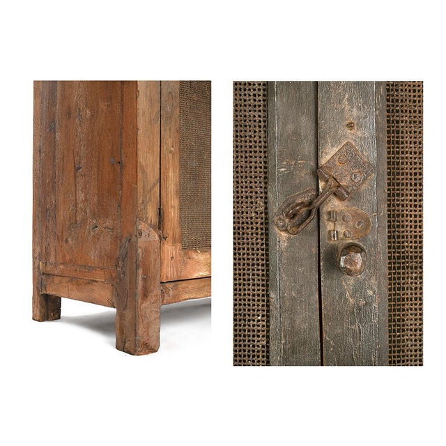 Storage Cabinet in Solid Wood and Zinc For Sale - Image 5 of 8