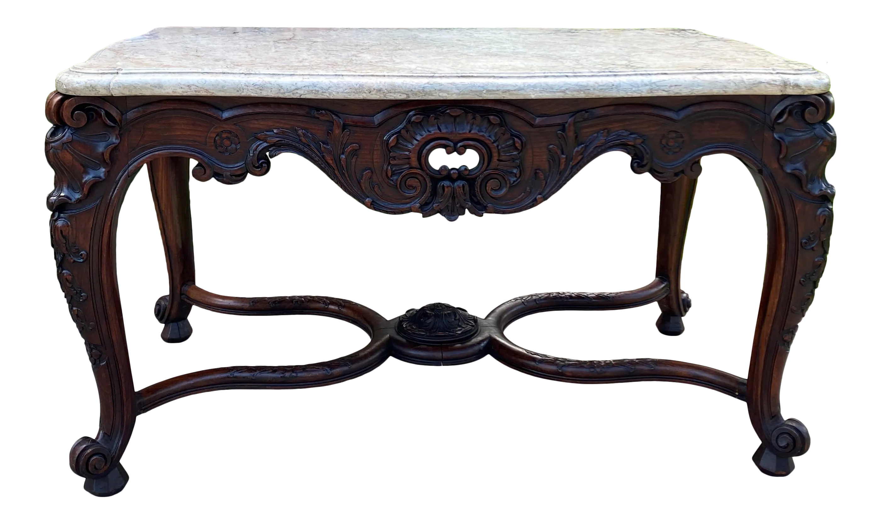 フランス アンティーク Marble Top Consol Table テーブル Antique French Marble Top Console Table | Chairish