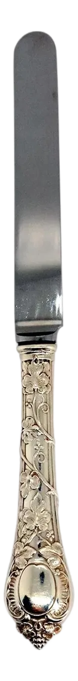 French Odiot Demidoff .950 Sterling Silver and Stainless Steel Dinner Knife