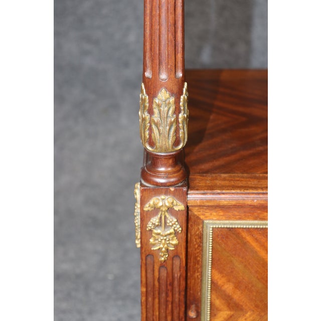 Pair 19th C. French Louis XVI Style Bronze Mounted Nightstands For Sale - Image 9 of 10