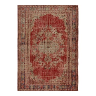 1960s Vintage Zeki Müren Persian Style Rug With Central Medallion For Sale