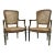 Antique Late 19th Century French Caned Arm Chairs Pair For Sale