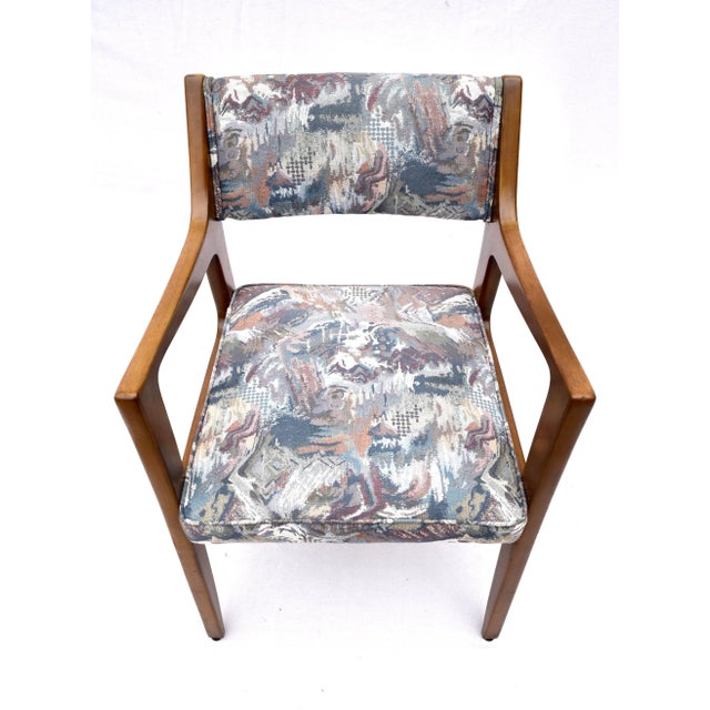 Blue 1950's Harvey Probber Mahogany Dining Chairs, 1950s For Sale - Image 8 of 13