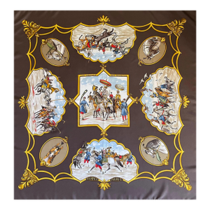Hermès Silk Scarf “Les Chevaux Des Moghols” 1997