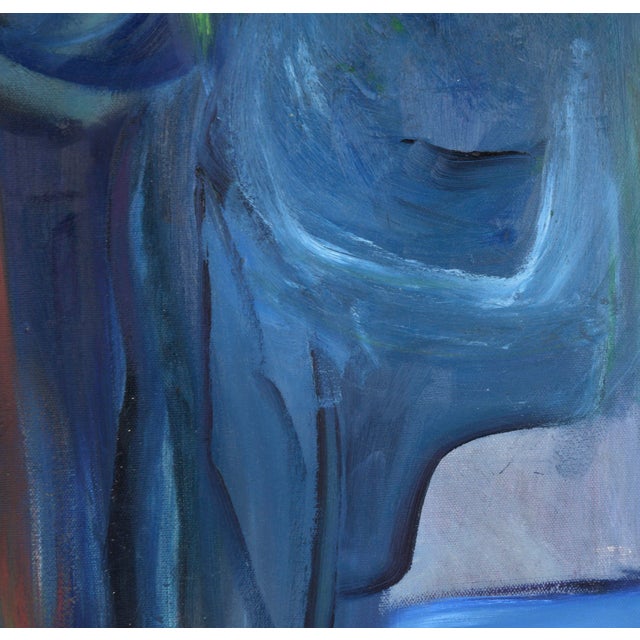 Vertical Abstract With Blue and Green by Catherine Freethy For Sale - Image 11 of 11