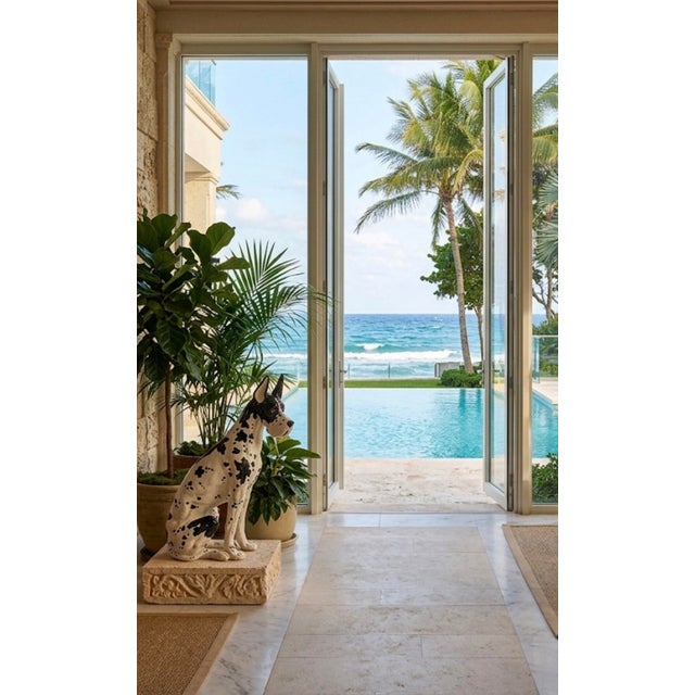 2020s Hollywood Regency Italian Ceramic Harlequin Great Dane For Sale - Image 5 of 9