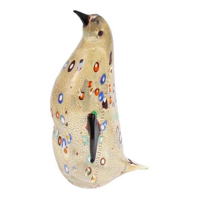 Luigi Mellara Signed Italian Murano Art Glass Penguin For Sale