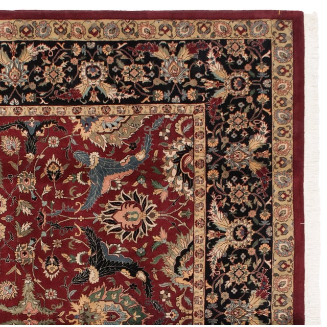 Burgundy Vintage Agra Rug - 10' X 13'11" For Sale - Image 8 of 9
