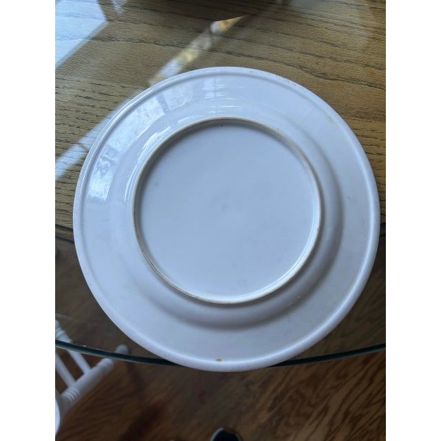 1980s Asian Porcelain Red and Green Dragon Design Plates- Set of 3 For Sale - Image 4 of 7