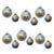 Kenneth Ludwig Chicago Iridescent Glass Ball Ornament (Set of 12) For Sale - Image 4 of 4