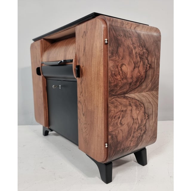 Art Deco Bar Cabinet by Jindrich Halabala for Up Závody, 1940s For Sale - Image 9 of 15