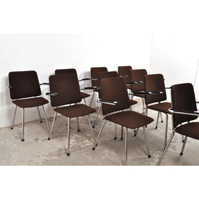Vintage Tubular Frame Chairs with Bakelite Armrests, 1970s, Set of 4 For Sale - Image 13 of 13