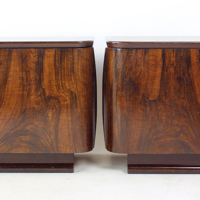 Vintage Bedside Tables in Faux Grain Finish, 1950s, Set of 2 For Sale - Image 15 of 16
